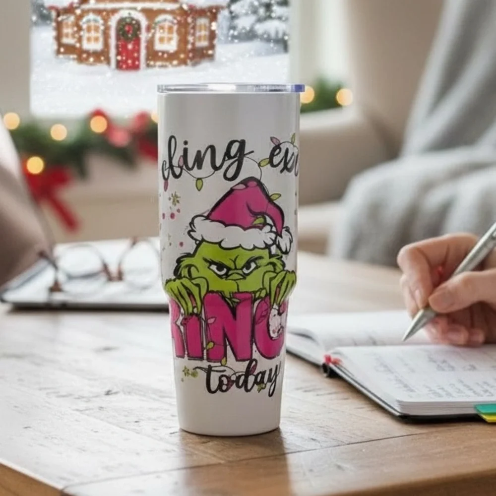 Feeling Extra Grinchy Christmas 30 oz Stainless Steel Tumbler NEW